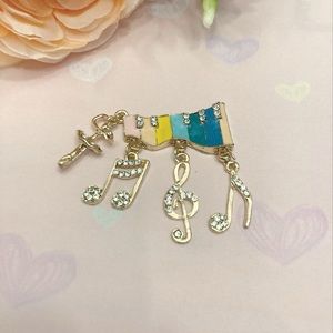 Ballerina music notes charm